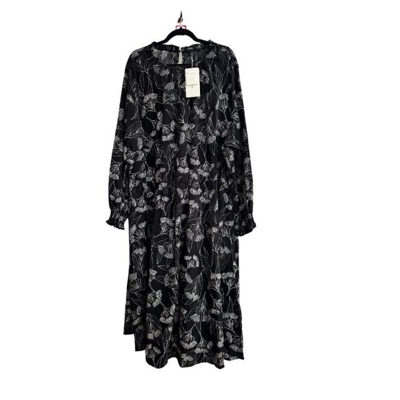 Bloomchic Long Sleeve Floral Dress Black - Picture 2 of 7